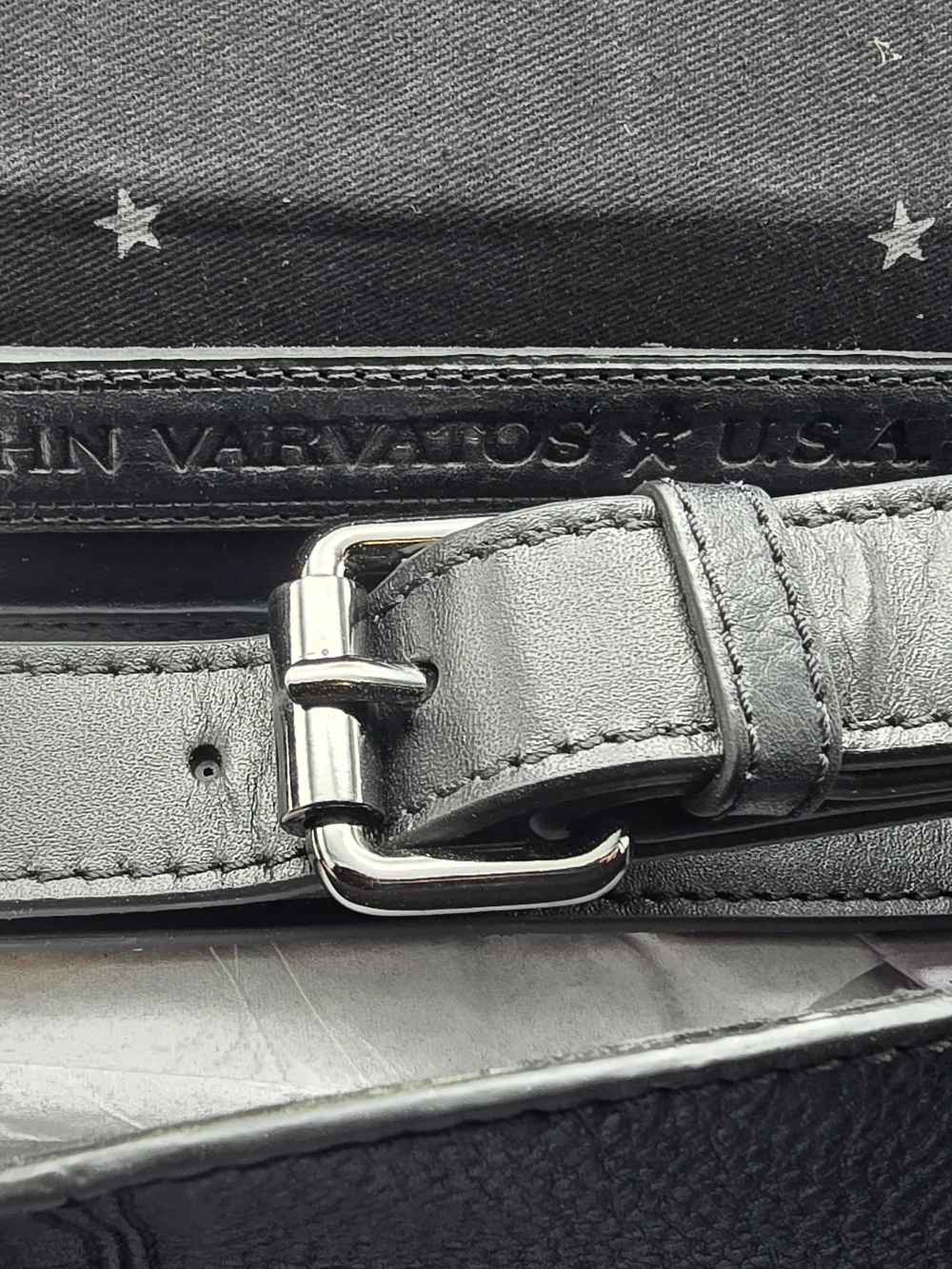 John Varvatos Black Leather Briefcase - Classic Professional Carry (New)